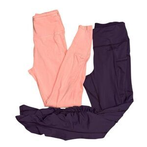 Free people Bundle Pink and Purple Leggings(Size XS/S)